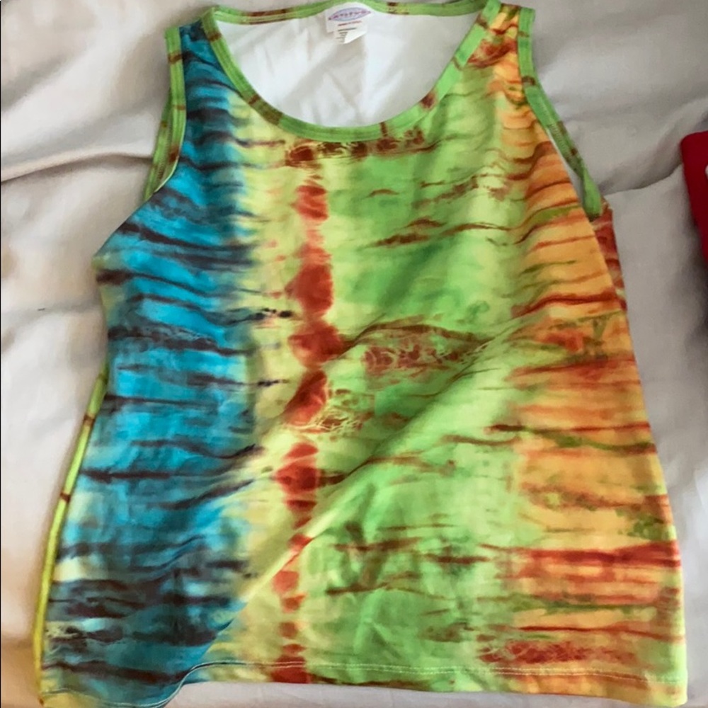 Tye dye workout tank